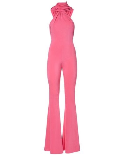 GIUSEPPE DI MORABITO Stretch Jersey Jumpsuit - Pink