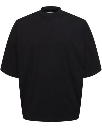 Jil Sander ボクシーフィットコットンジャージーtシャツ - ブラック