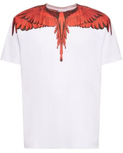 Marcelo Burlon Icon Wings コットンジャージーtシャツ - ホワイト