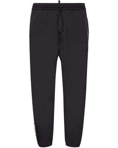 DSquared² Pantalones deportivos de nylon con logo - Negro