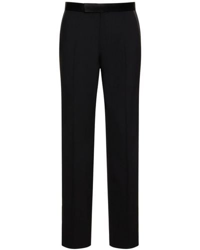 Tom Ford Lvr Exclusive 23Cm Atticus Mohair Trousers - Black