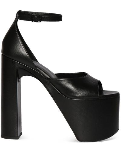 Balenciaga 110Mm Camden Leather Sandals - Black