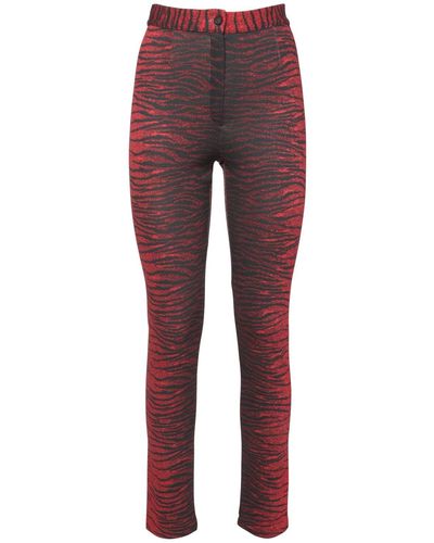 KENZO Printed Stretch Jersey Leggings - Red