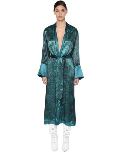 F.R.S For Restless Sleepers Cappotto In Cupro E Viscosa - Blu