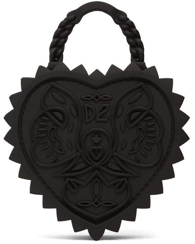DSquared² Open Your Heart Top Handle Bag - Black