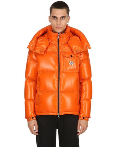 Moncler Daunenjacke Aus Nylon "montbeliard" - Orange