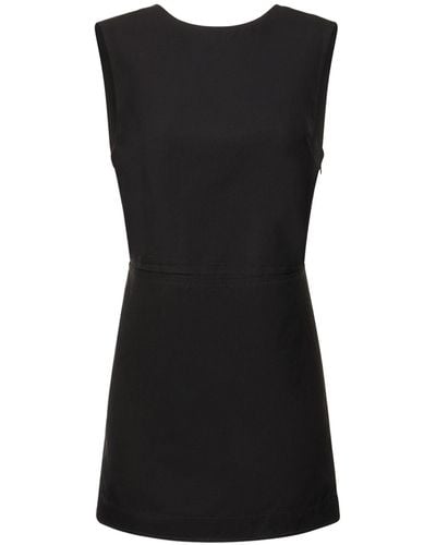 Loulou Studio Hoya Sleeveless Viscose Blend Mini Dress - Black
