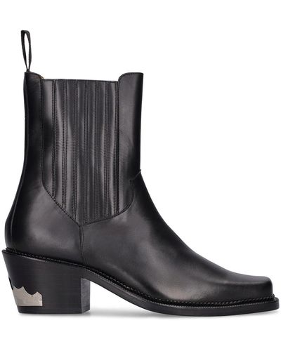 Toga Virilis 70mm Hard Leather Boots - Black