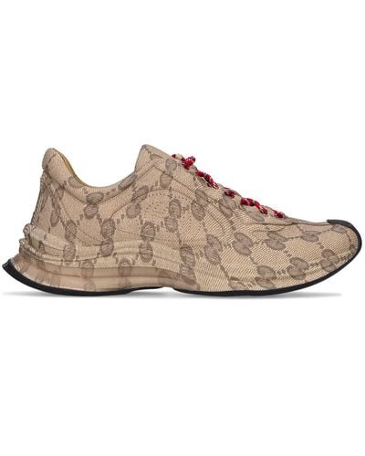 Gucci Run Leather Trainers - Brown