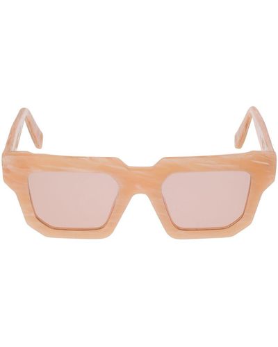 Gia Borghini Squared Acetate Sunglasses - Pink