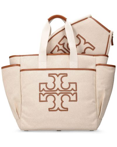 Tory Sport Convertible Two-tone Tennis Tote - Natural