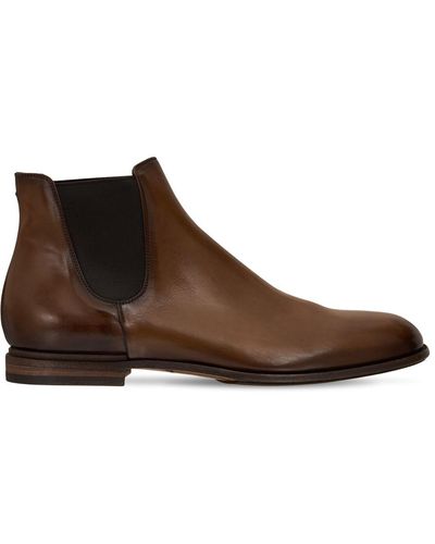 Pantanetti Leather Chelsea Boots - Brown