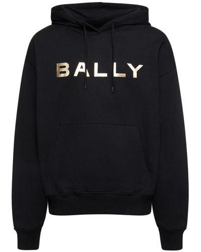 Bally Bedrucktes Sweatshirt Aus Baumwolljersey - Schwarz