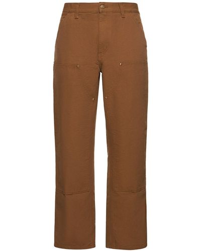 Carhartt L32 Double Knee Organic Cotton Jeans - Brown