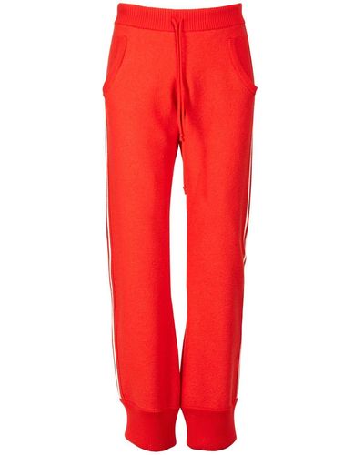 Maison Margiela Pantalones Jogging De Punto De Lana - Rojo