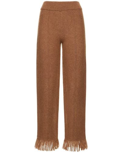 Alanui A Finest Cashmere Blend Trousers - Brown