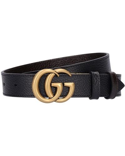Gucci 3cm gg Reversible Belt - White