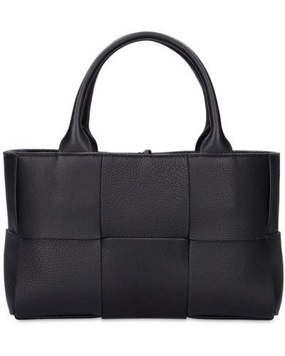 Bottega Veneta Mini Arco Intreccio Leather Bag - Black