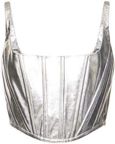 Marc Jacobs Leather Bustier - White