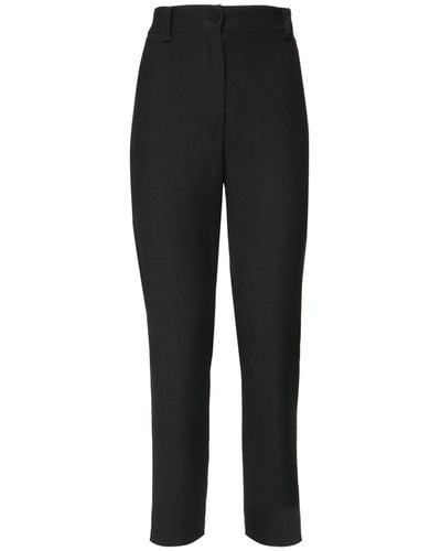 Hebe Studio Loulou Cady Straight Trousers - Black