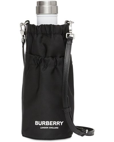 Burberry Porta Botella De Econyl Con Logo - Negro