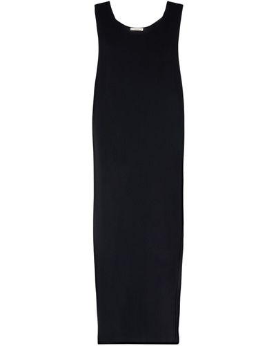 The Row Agla Viscose Blend Midi Dress - Black