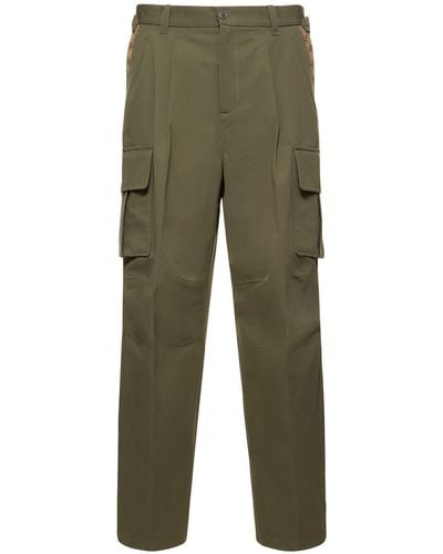 Gucci Wool Blend Cargo Trousers - Green
