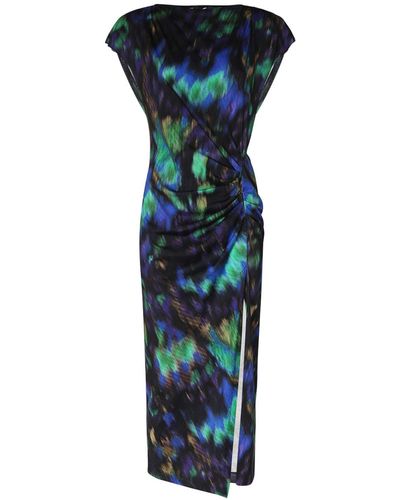 Isabel Marant Nadela Printed Cotton Maxi Dress - Blue