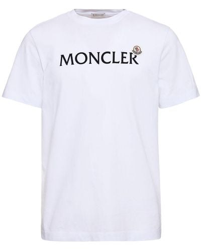 Moncler ホワイト フロックロゴ Tシャツ