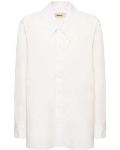 Khaite Camicia in cotone con logo - Bianco