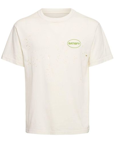 Satisfy T-shirt en coton mothtech - Blanc