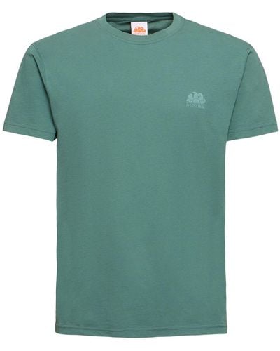 Sundek Camiseta de jersey de algodón con logo - Verde