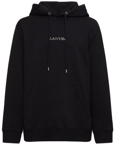 Lanvin Sudadera de algodón orgánico con capucha - Negro