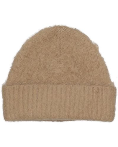 Acne Studios Kameo Solid Brushed Beanie - Natural
