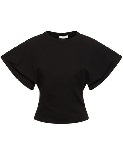 Agolde Britt コットンジャージーtシャツ - ブラック