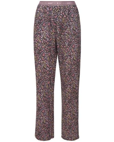 Love Stories Pantalon De Pyjama En Coton Weekend - Multicolore