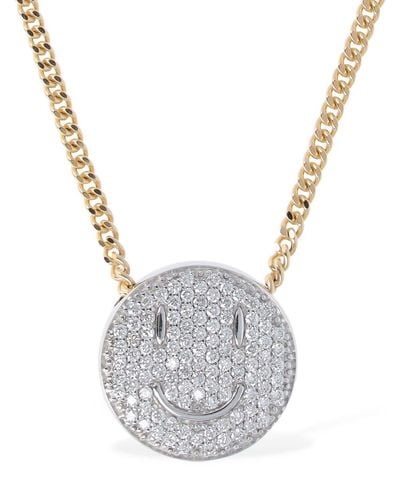 Eera Smile 18kt & Diamond Long Necklace - Metallic