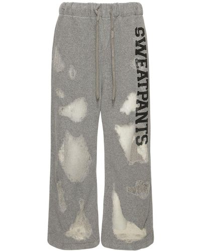 Doublet Ripped Off Knit Joggers - Grey