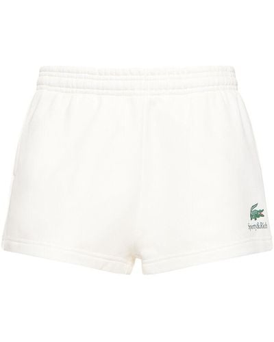 Sporty & Rich Lacoste Serif Disco Shorts - White