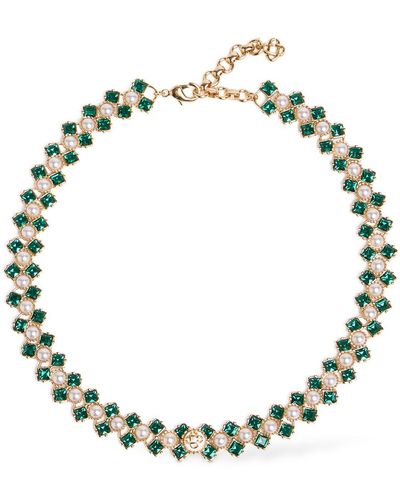 Casablancabrand Crystal & Pearl Necklace - Metallic