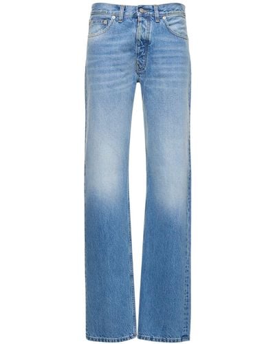 Maison Margiela Mid Rise Denim Straight Jeans - Blue