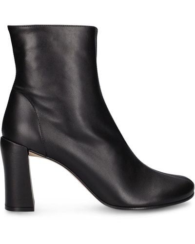 BY FAR 100Mm Vlada Leather Ankle Boots - Black