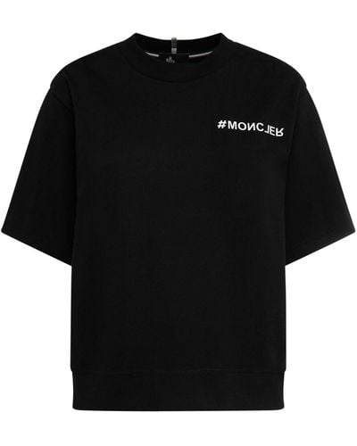 3 MONCLER GRENOBLE T-shirt in cotone con logo - Nero