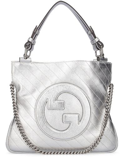 Gucci Blondie Leather Tote Bag - White