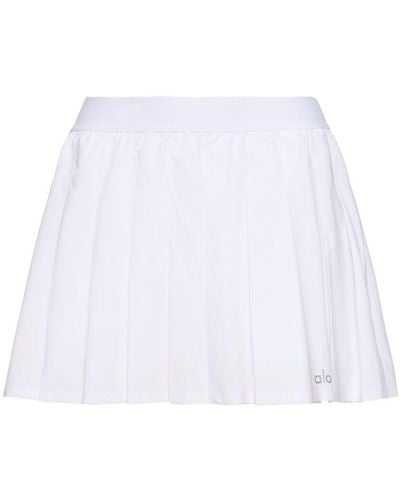 Alo Yoga Varsity Tennis スカート - ホワイト