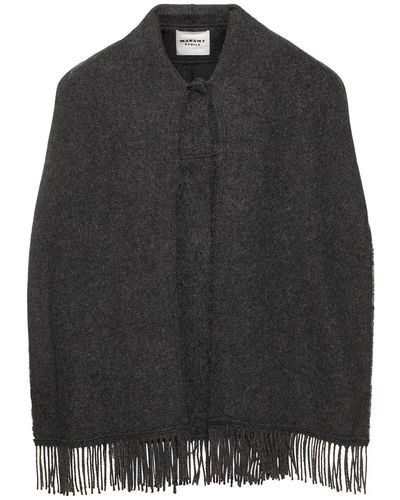 Isabel Marant Faty Wool Blend Coat - Black