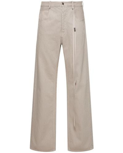 Ann Demeulemeester Pantalon en coton à 5 poches ronald - Neutre