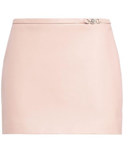 Versace Minifalda de piel - Rosa
