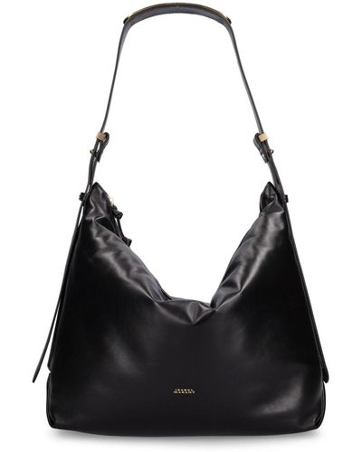 Isabel Marant Large Leyden Leather Shoulder Bag - Black