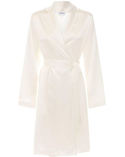 La Perla Silk Short Robe - White